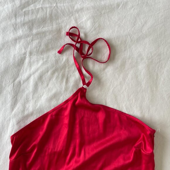 Parade red slip halter dress (sz M) - Picture 2 of 6